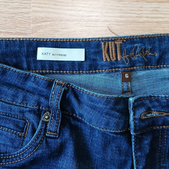 Kut From The Kloth Katy Boyfriend Stretch Jeans Blue Size 6 - Picture 4 of 9